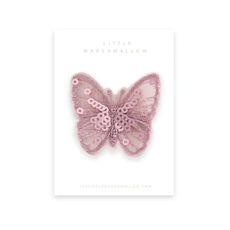 Little Marshmallow / Clip // Sequin Butterfly - Mauve