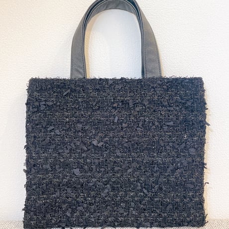 Tweed Otona Bag-Shiny Black