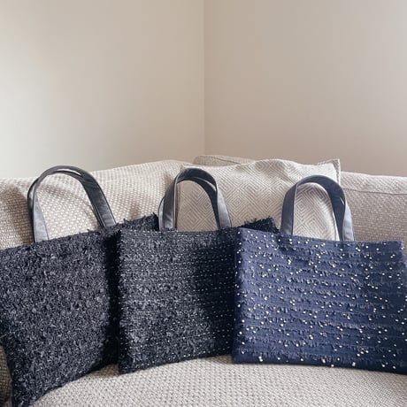 Tweed Otona Bag-Shiny Black