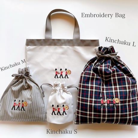 Embroidery Kinchaku (L size)