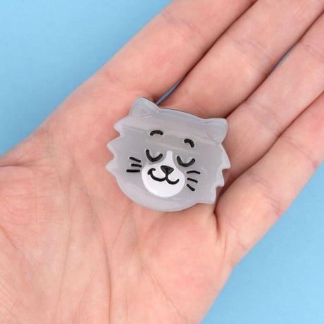Coucou Suzette / Gray Cat Mini Hair Claw (グレーキャット）