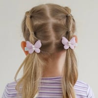 Little Marshmallow / Glitter Butterfly Clip Pigtail // Soft Orchid