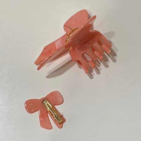 Coucou Suzette / Pink Ribbon Hair Clip (ピンクリボン）