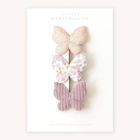Little Marshmallow / Clip // Periwinkle Butterfly Set