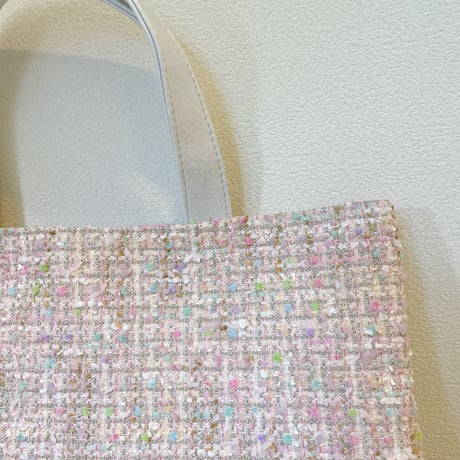 Tweed Otona Bag-Pink