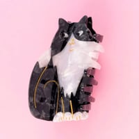 Coucou Suzette / Black & White Cat Hair Claw (黒白猫）