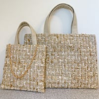 Tweed Otona Bag-Shiny Gold