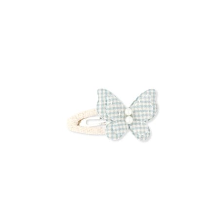 Little Marshmallow / Butterfly Snap Clip // Tiny Gingham