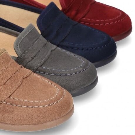 OKAASPAIN / Autumn winter canvas Moccasin shoes / GREY (GRIS)