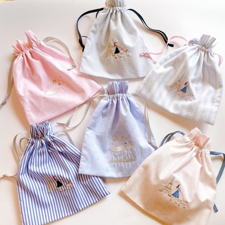 Embroidery Kinchaku (M size)