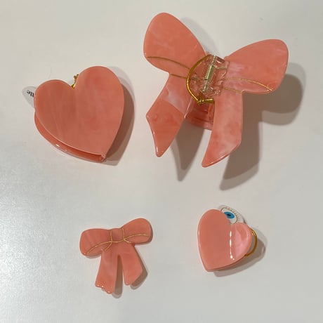 Coucou Suzette / Pink Heart Hair Claw (ピンクハート）