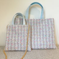 Tweed Otona Bag-Neon Blue