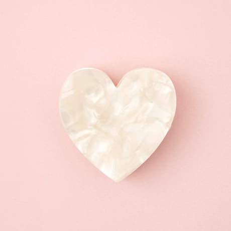 Coucou Suzette / White Heart Mini Hair Claw（ホワイトハート）