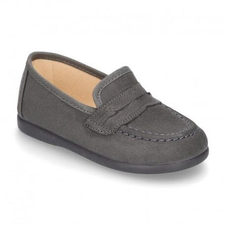OKAASPAIN / Autumn winter canvas Moccasin shoes / GREY (GRIS)