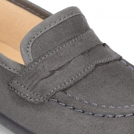 OKAASPAIN / Autumn winter canvas Moccasin shoes / GREY (GRIS)