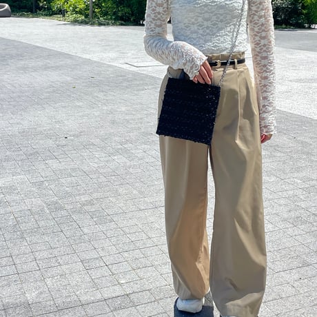 Tweed Otona Bag-Shiny Black
