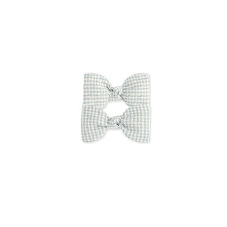 Little Marshmallow / Petite Pigtail Set // Tiny Gingham - Sky
