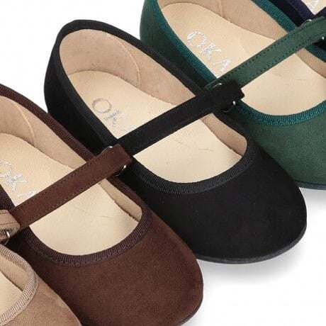 OKAASPAIN / Little Mary Jane  (Autumn winter canvas shoes with strap) / PURPLE (MARADO)