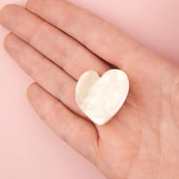 Coucou Suzette / White Heart Mini Hair Claw（ホワイトハート）