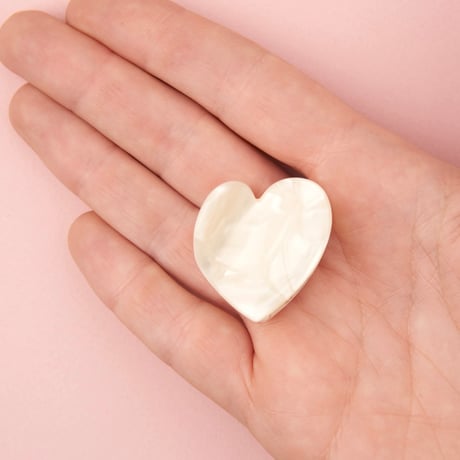 Coucou Suzette / White Heart Mini Hair Claw（ホワイトハート）