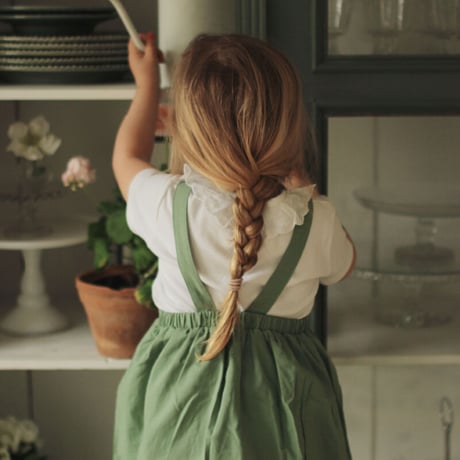 Beatrice ＆ Bee / Green Pinafore Girl Dress