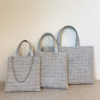 Tweed Otona Bag-Metalic Silver