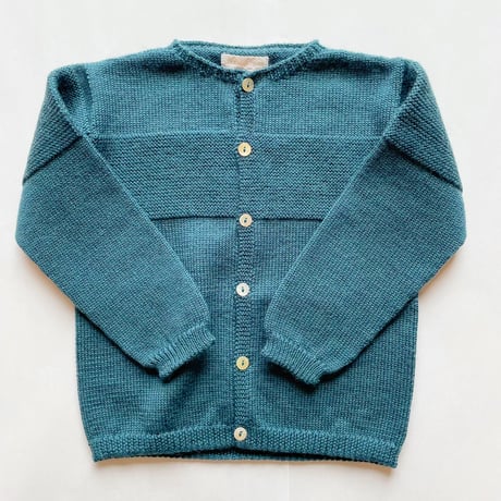 LES ENFANTINES  / Cardigan Mousse-Dark Green