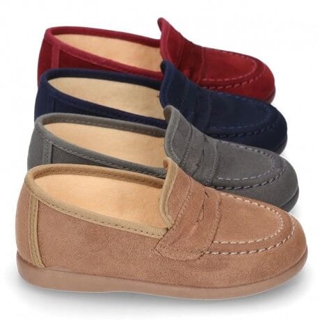 OKAASPAIN / Autumn winter canvas Moccasin shoes / GREY (GRIS)