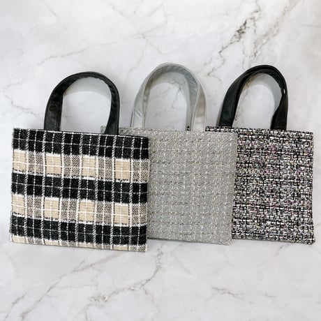 Tweed Otona Bag-Camel Check