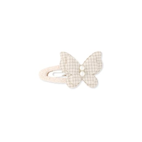 Little Marshmallow / Butterfly Snap Clip // Tiny Gingham