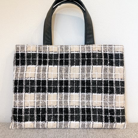 Tweed Otona Bag-Camel Check