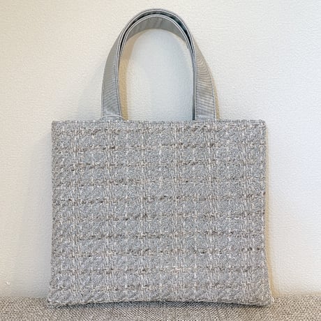 Tweed Otona Bag-Metalic Silver