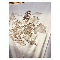 ＃男物長襦袢（正絹）手描き山水柄