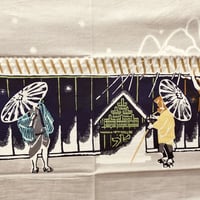 ＃てぬぐい（戸田屋）雪暮夜入谷畦道