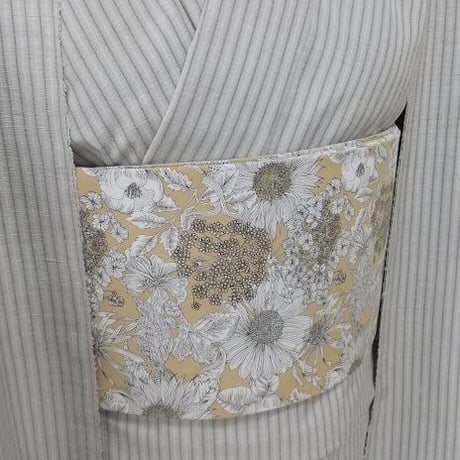 ＃半幅帯（綿）リバティ柄と縞