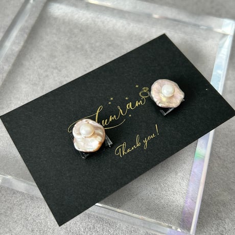 天然石×コットンパールアクセサリー(ピアス・イヤリング) コットンパールピアス | STORES