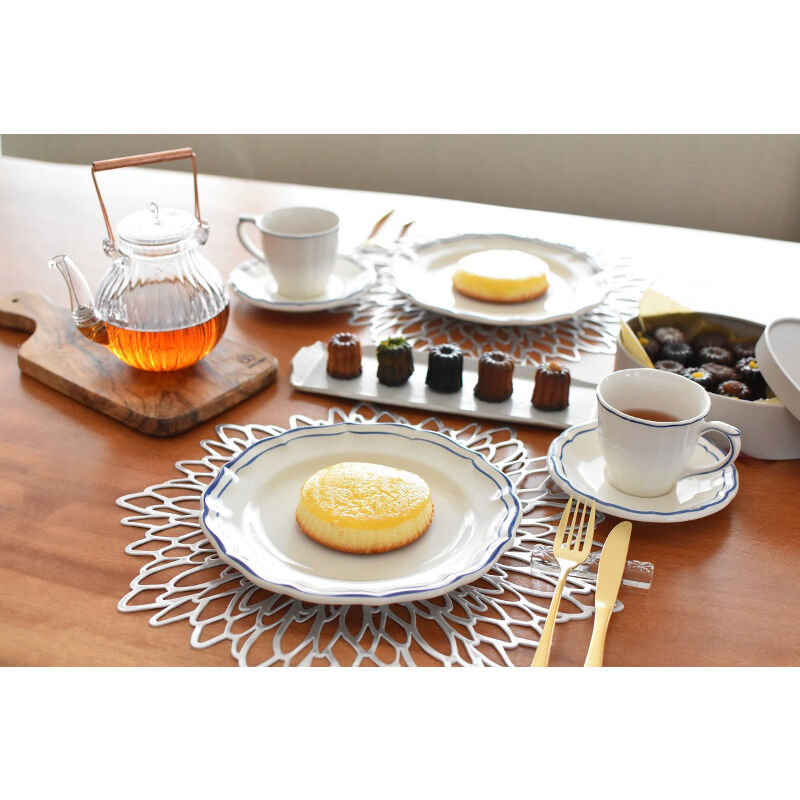 ジアンGien フィレ デザートプレート23㎝ ブルー | Milfelice tableware