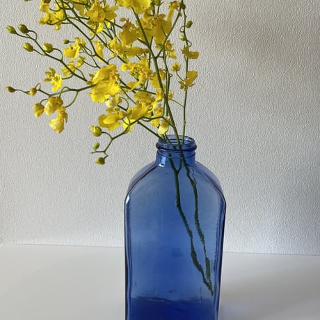 【本日迄出品】ヘレナティネルPALAパラ イエロー 花瓶　フィンランド北欧 北欧雑貨/Riihimaen Lasi/リーヒマエンラシ/Pala/パラシリーズ