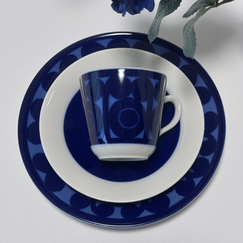 ロールストランド　GILLE カップ&ソーサー18cmプレート　トリオ　2セット Rorstrand/ロールストランド GILLE/ジッレ コーヒーカップ