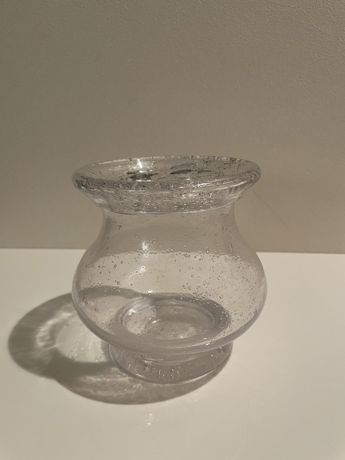 エリックホグラン BODA 花瓶 ガラス ヴィンテージ 高さ15cm 脚付 E ボダ/BODAエリック・ホグラン/Erik Hoglund花瓶/ホワイト(クリア