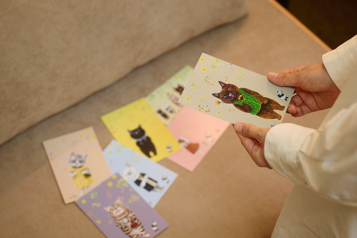 ポストカード7枚セット | 3軒のねこと庭