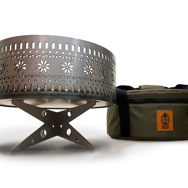 おしゃれな焚き火台 煌喜（きらめき）コンパクトに収納可能 | 燈