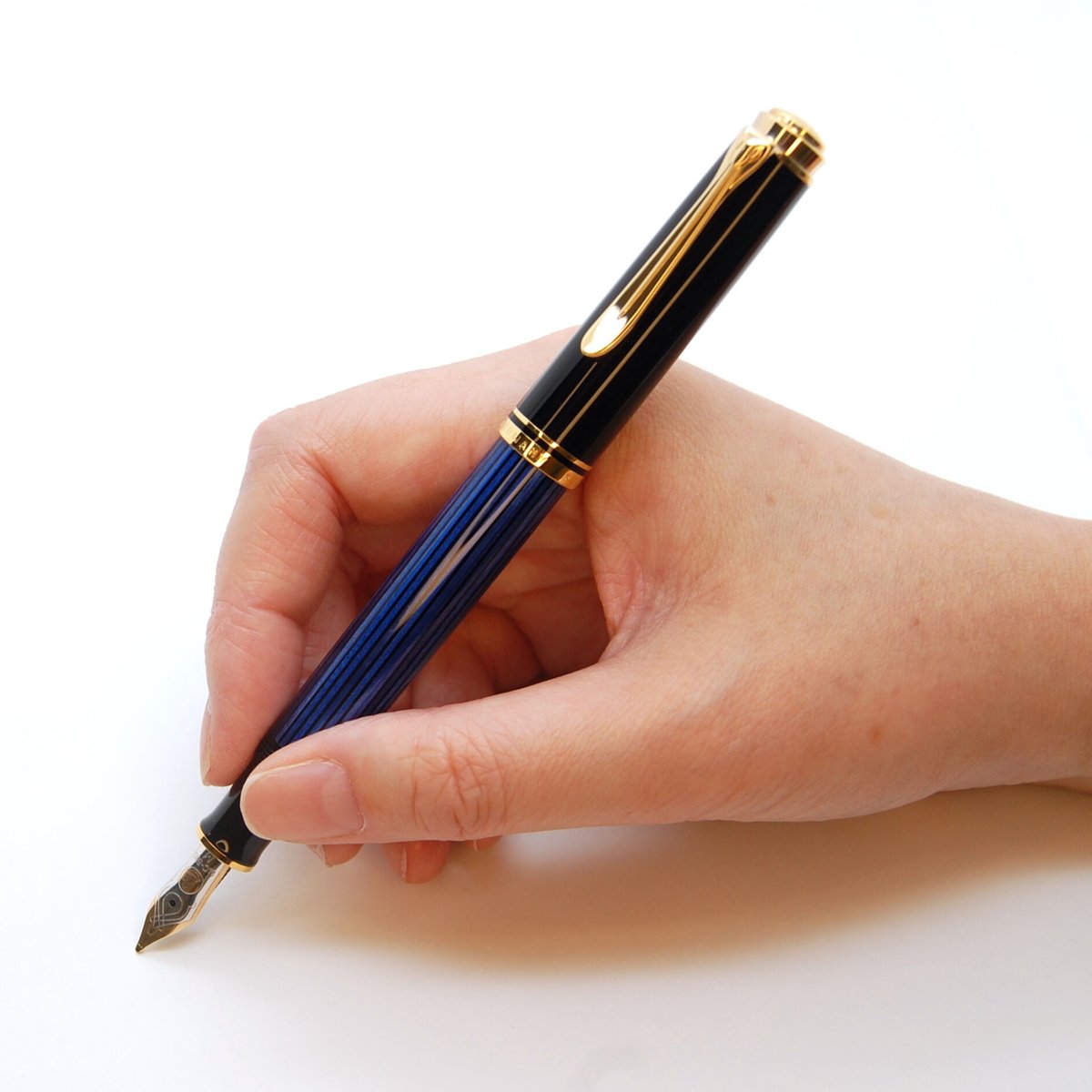 ペリカン　Pelikan M400 ブルーストライプF インクセット Pelikan（ペリカン） スーベレーン M400 ブルーストライプ 万年筆 F