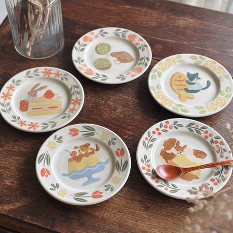 小皿“どうぶついろいろ”/Small plate "Various Animals"