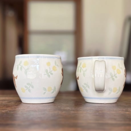 動物丸マグカップ　3種類/Animal round mugs - 3 types