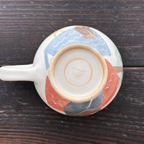 屋根の上の演奏会　丸マグカップ/Concert on the Roof Round Mug