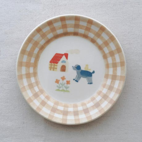 チェック柄のパスタ皿いろいろ/Various plaid pattern pasta plate