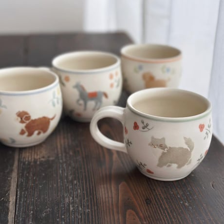 動物の丸マグカップいろいろ/Various animal mugs