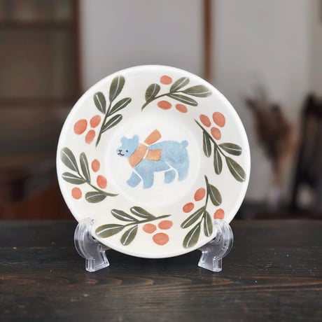 ボウル“白くまと木の実”/Bowl "Polar Bear and Nuts"