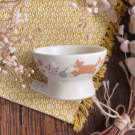 ねこのフードボウル(小)/Cat food bowl (small)